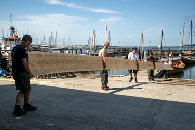 Rekonstruktion af Skuldelev 5, byggeprojekt på Vikingeskibsmuseets bådeværft Rekonstruktion af Skuldelev 5, byggeprojekt på Vikingeskibsmuseets bådeværft