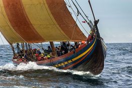 Havhingsten er en rekonstruktion af Skuldelev 2 skibet og er bygget af Vikingeskibsmuseet i Roskilde