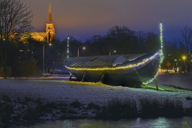 Juleferie på Vikingeskibsmuseet. Copyright: Vikingeskibsmuseet i Roskilde. Juleferie på Vikingeskibsmuseet. Copyright: Vikingeskibsmuseet i Roskilde.