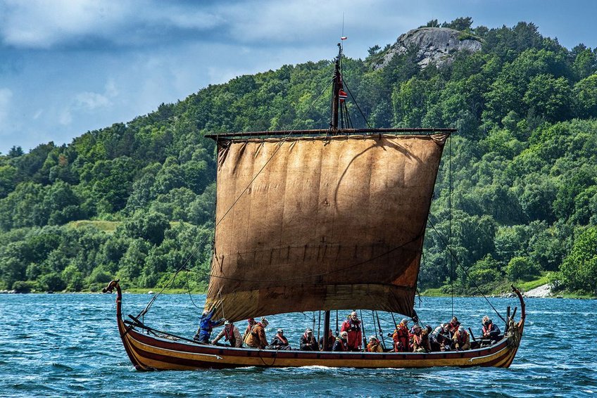 The Viking ship Helge Ask embarks on a summer voyage in the Danish waters. Helge Ask visits the 'Smålandsfarvandet' this year The Viking ship Helge Ask embarks on a summer voyage in the Danish waters. Helge Ask visits the 'Smålandsfarvandet' this year